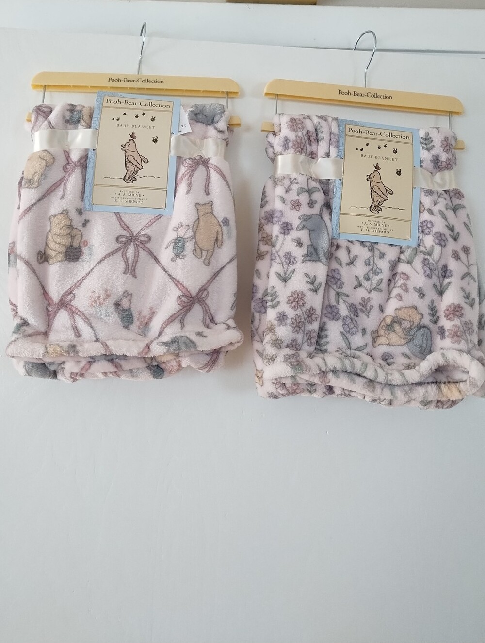 Pooh Bear Collection Pink Baby Blanket